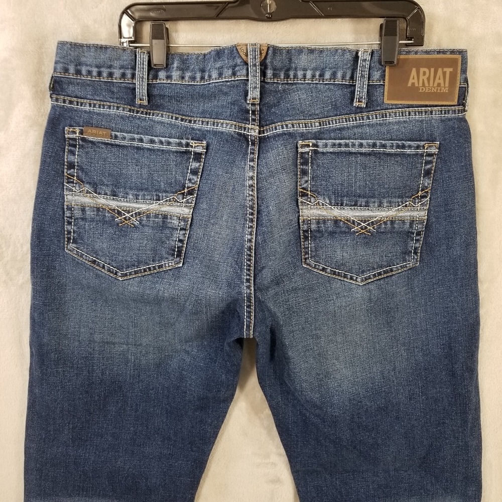 Ariat M7 Rocker Stretch Nassau Stackable Straight Leg Jean Men 37x34.5 Cowboy